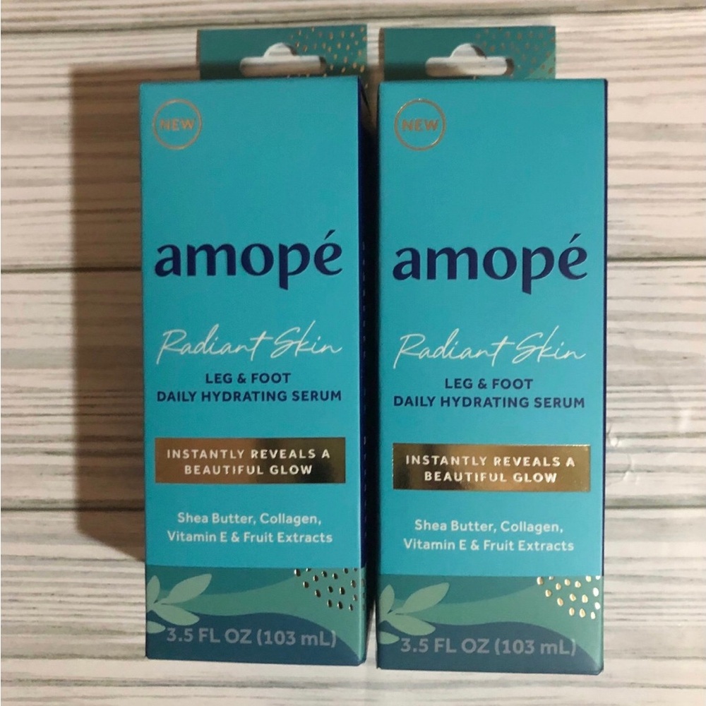Amope Radiant Glowing Skin Leg & Foot Daily Hydrating Serum, 3.5 fl oz Set of 2